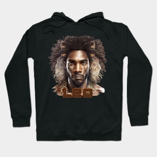 Black Leo Zodiac Sign Man Hoodie